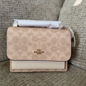 Coach Beige and Cream Crossbody Bag